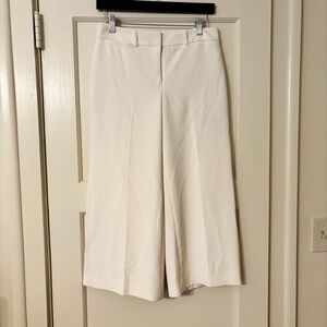 White House Black Market Cream Wide-Leg Pants